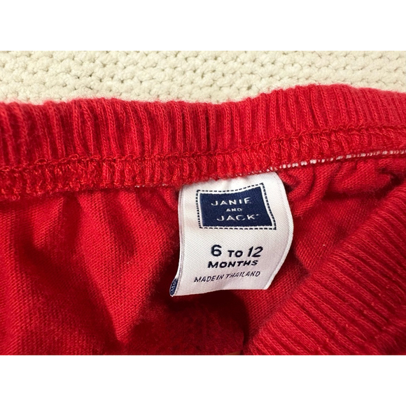 Janie and Jack Red and White Baby Diaper Covers - Picture 2 of 6